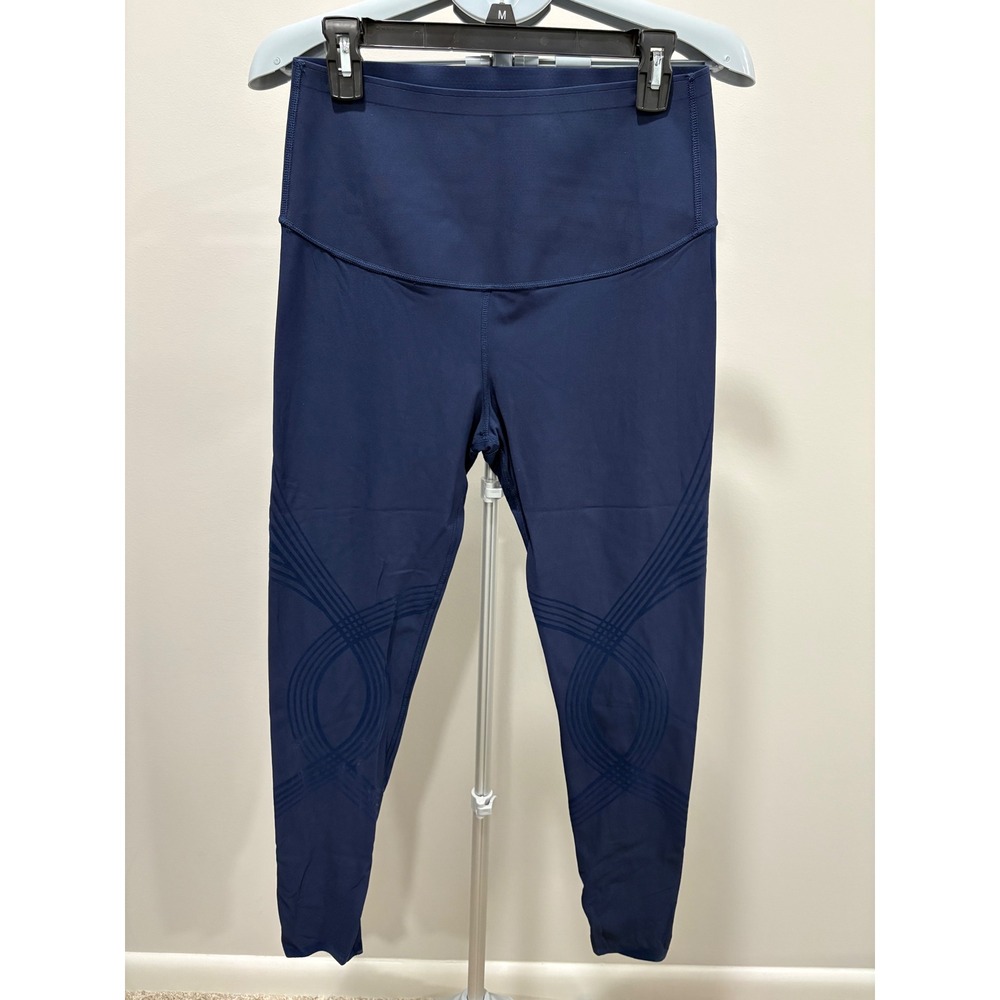 Fanka Body Sculpt Leggings Reversible Wear Navy Blue 27" Size Large Compression